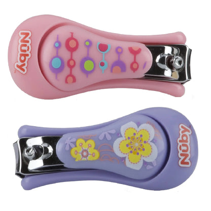 Nuby Baby Care Nail Clippers 2 Count Pink/Purple