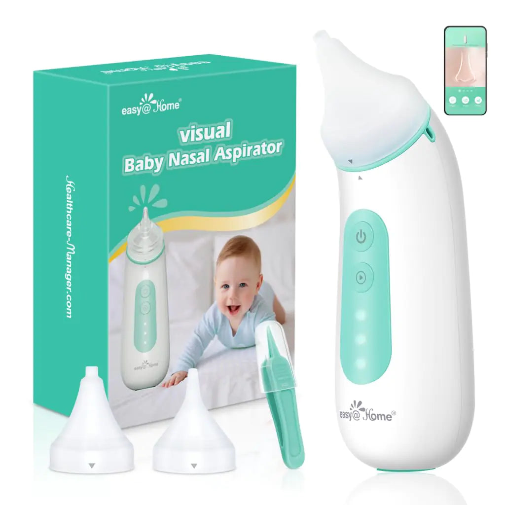 Electric Baby Nasal Aspirator Camera: Baby Nose Sucker Nose Cleaner with Camera Free APP Controlled Powered by Easy Nasal Care App iOS & Android App Automatic Booger Sucker for Baby ENA101