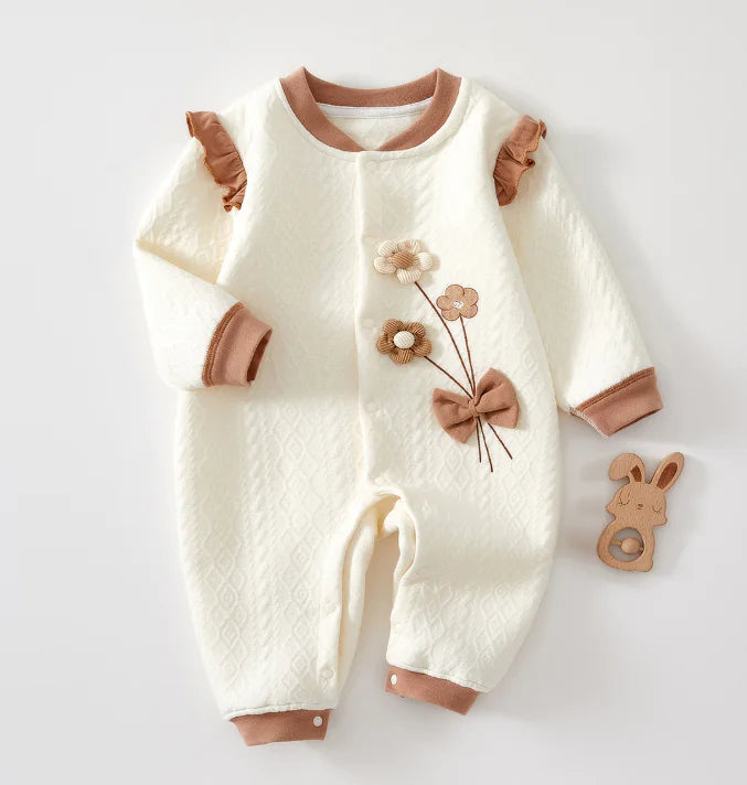 Girl's Cozy Newborn Jumpsuit